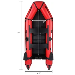 Generic Camping Survivals PVC Water Adult Assault Boat Red And Black