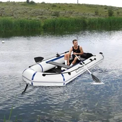 Generic Camping Survivals PVC Water Adult Assault Boat Off-White