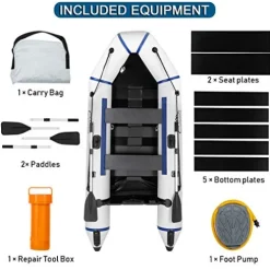 Generic Camping Survivals PVC Water Adult Assault Boat Off-White