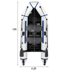 Generic Camping Survivals PVC Water Adult Assault Boat Off-White