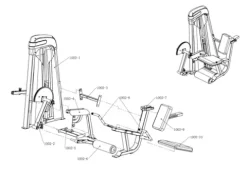 Generic Commercial Grade Dual Leg Extension Curl Machine Black