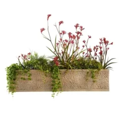 Generic 45in Jaadar Fiberstone Window Box Antigua with 4 Stainless Steel Brackets