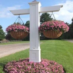 Generic 36IN XL Industrial Strength Hanging Basket with Coconut Liner and Heavy Duty Chain & Swivel Hook Black