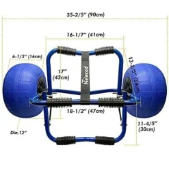 Generic Kayak Cart Kayak Dolly with 12inch Large Beach Balloon Wheels