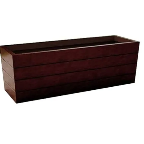 Generic Madera Tapered Rectangle Fiberglass Planter 36″ x 15″ x 24″ Mahogany