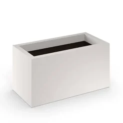 Generic Modern Fiberglass Rectangle Planters 48″ L x 15″ W x 24″ H White Matte