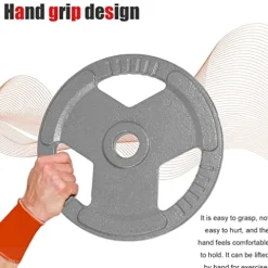 Generic Olympic Weight Plate Set 262LB Rubber Grip for Strength Training