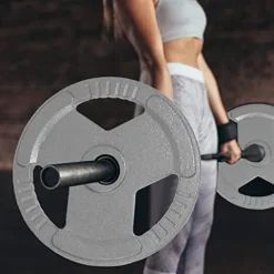 Generic Olympic Weight Plate Set 262LB Rubber Grip for Strength Training