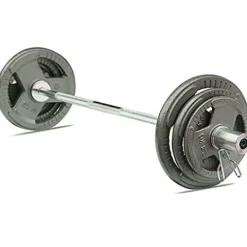 Generic Olympic Weight Plate Set 262LB Rubber Grip for Strength Training