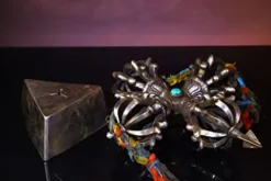 Generic Tibetan Temple Collection Skull Head Cross Nine Shares Vajra Magic Weapon