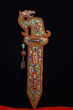 Generic Tibetan Temple Dragon Head Sword Amulet