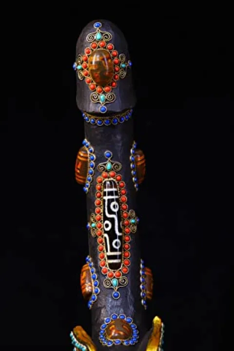 Generic Tibetan Temple Meteorite Mosaic Dzi Beads 11″ 1