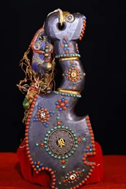 Generic Tibetan Temple Meteorite Mosaic Gem Amulet