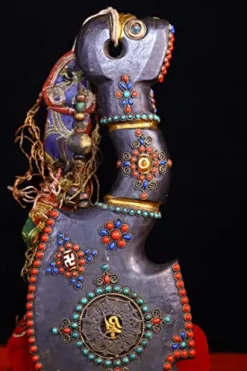 Generic Tibetan Temple Meteorite Mosaic Gem Amulet