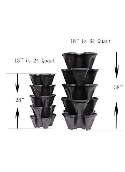 Generic U-Pick Garden Vertical Planters Black