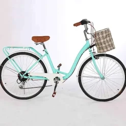 Generic Women’s 26 Inch Hybrid Bike Retro-Styled Cruiser 7-Speed Drivetrain YUTONG-26-BU