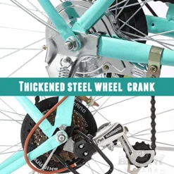 Generic Women’s 26 Inch Hybrid Bike Retro-Styled Cruiser 7-Speed Drivetrain Green