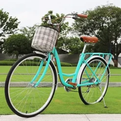 Generic Women’s 26 Inch Hybrid Bike Retro-Styled Cruiser 7-Speed Drivetrain Green