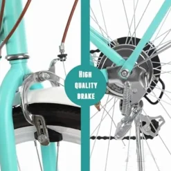 GENERIC Women’s Beach Cruiser Bicycle 7 Speed 24 Inch Mint Green