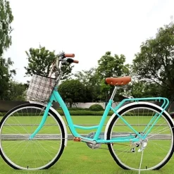 GENERIC Women’s Beach Cruiser Bicycle 7 Speed 24 Inch Mint Green