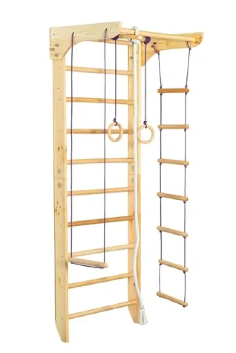 Generic Wooden Sport Swedish Ladder with Pull Up Bar – Fixed Pull Up Bar