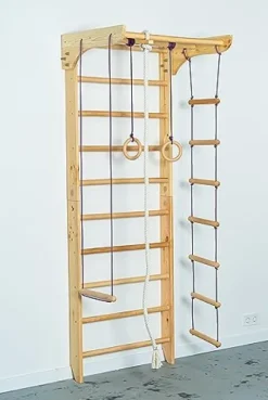 Generic Wooden Sport Swedish Ladder with Pull Up Bar – Fixed Pull Up Bar