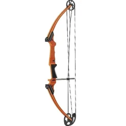 GENESIS Adjustable Lightweight Left-Handed Compound Bow Kit with Quiver, Arm Guard, and Arrows Orange