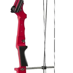 GENESIS Archery Compound Bow Adjustable Draw Length 15″-30″ & Weight 10-20 lbs Right-Handed Red