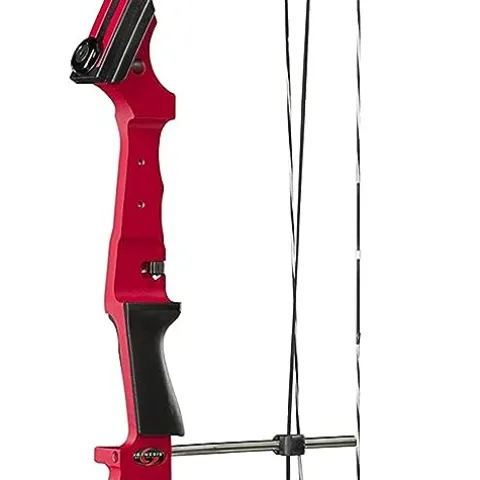 GENESIS Archery Compound Bow Adjustable Draw Length 15″-30″ & Weight 10-20 lbs Right-Handed Red