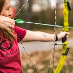 GENESIS Archery Compound Bow Kit Left-Handed Adjustable Draw Length 15″-30″ & Weight 10-20 lbs Yellow (3 Pack)