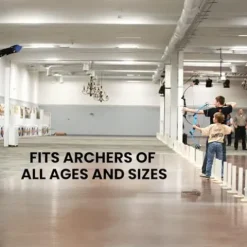 GENESIS Archery Compound Bow Kit Adjustable Draw Length 15″-30″ Left-Handed Red