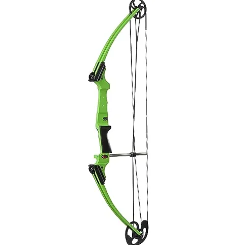GENESIS Archery Compound Bow Kit Adjustable Draw Length & Weight for Left-Handed Green