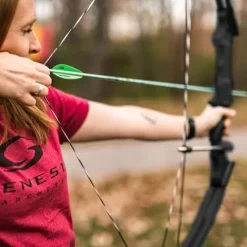 GENESIS Archery Compound Bow Adjustable Draw Length 15″-30″ & Weight 10-20 lbs Left-Handed Black
