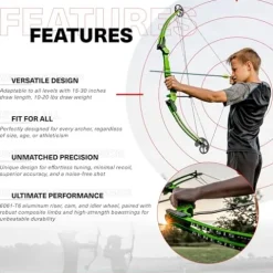 GENESIS Archery Original Adjustable Right-Handed Compound Bow Green