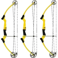 GENESIS Archery Original Adjustable Lightweight Right-Handed Compound Bow Yellow (3 Pack)