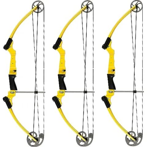 GENESIS Archery Original Adjustable Lightweight Right-Handed Compound Bow Yellow (3 Pack)