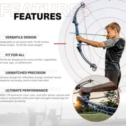 GENESIS Archery Original Adjustable Right-Handed Compound Bow for Beginners & Experts Yellow