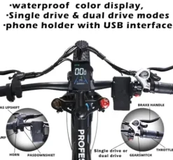 GJWLOMG KETELES K800 Pro Electric Bike 48V 23AH Orange