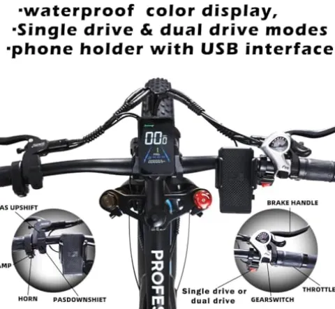 GJWLOMG KETELES K800 Pro Electric Bike 48V 23AH Orange