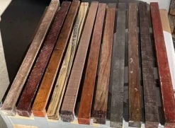 Globalwoods Exotic Woods Pool Cue Blanks 11 Pcs Combo 1.5×1.5×24 Mixed