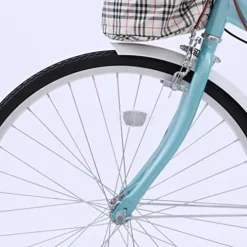 Gmlmes Beach Cruiser Bike with Basket 26″ Wheels 7-Speed – 4 Colors