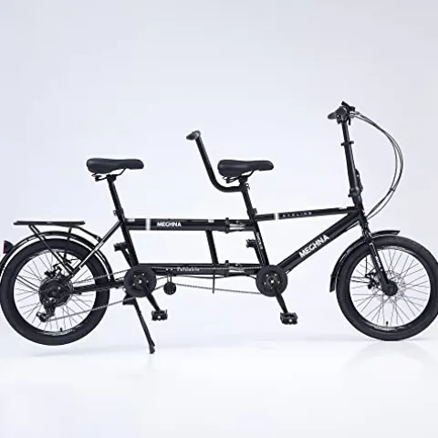 GOJLEX Foldable Tandem Bike 20” City Folding Bicycle Black