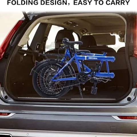 GOJLEX Foldable Tandem Bike 20”City Folding Bicycle White