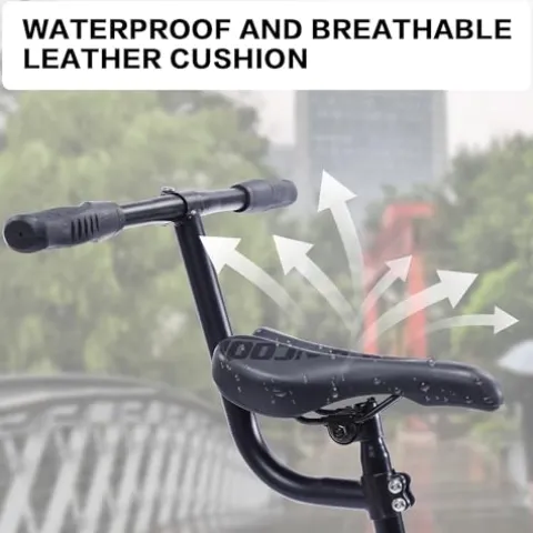 GOJLEX Foldable Tandem Bike 20”City Folding Bicycle White