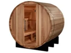 Golden Designs GDI-B002-01 St. Moritz 2 Person Barrel Traditional Steam Sauna – Pacific Cedar