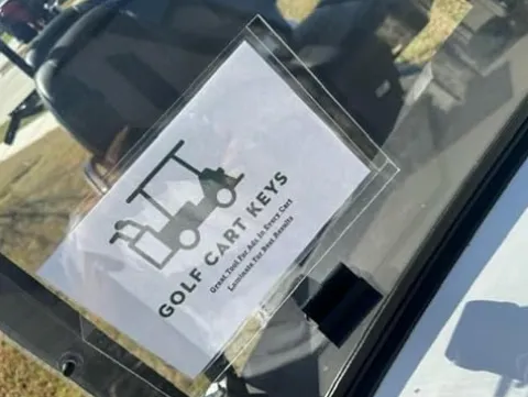 Golf Cart Keys Universal Windshield Message Holder (100) Clear