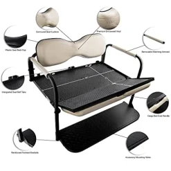 Golf Cart King MODZ® Flip4 Club Car Precedent Rear Seat Kit White