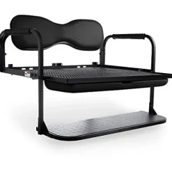 Golf Cart King MODZ® Flip4 EZGO RXV Golf Cart Rear Seat Kit Black
