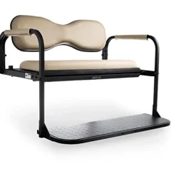 Golf Cart King MODZ® Flip4 EZGO RXV Rear Seat Kit Stone Beige