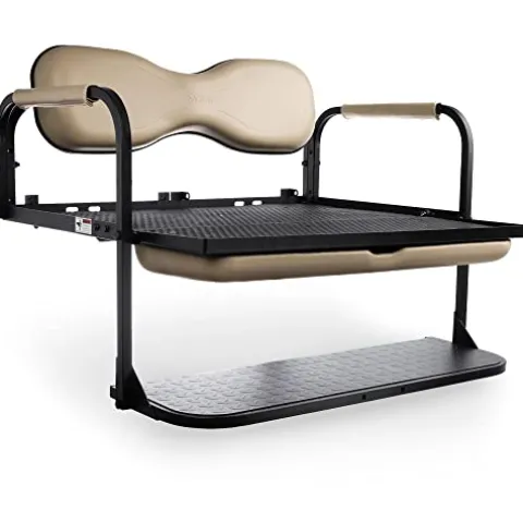 Golf Cart King MODZ® Flip4 EZGO RXV Rear Seat Kit Stone Beige